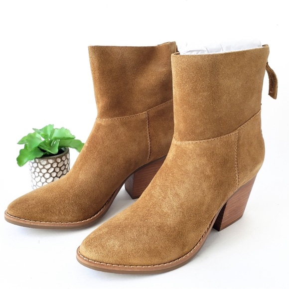 Free People Matisse Soho Tan Fawn Suede East Western Ankle Boots Size 6 New - Picture 2 of 11